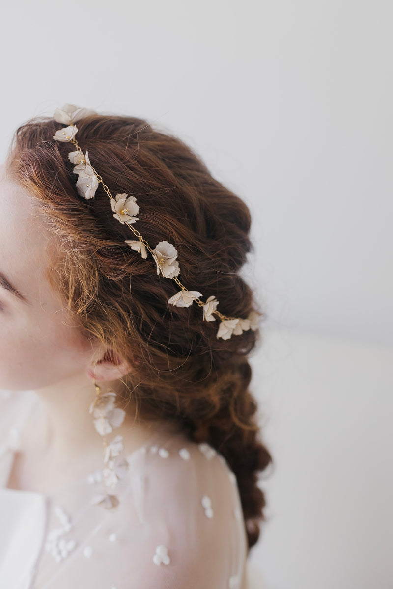 silk floral hair vine