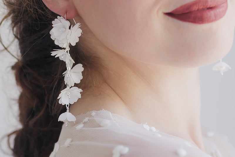 floral dangle earrings