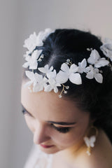 silk bridal crown