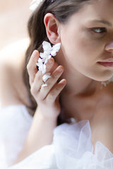 silk bridal earrings