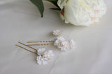 silk flower hair forks