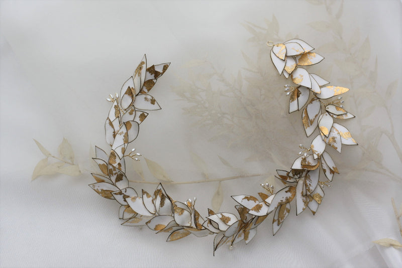 silk bridal crown