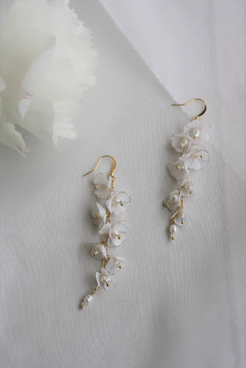 silk wedding earrings