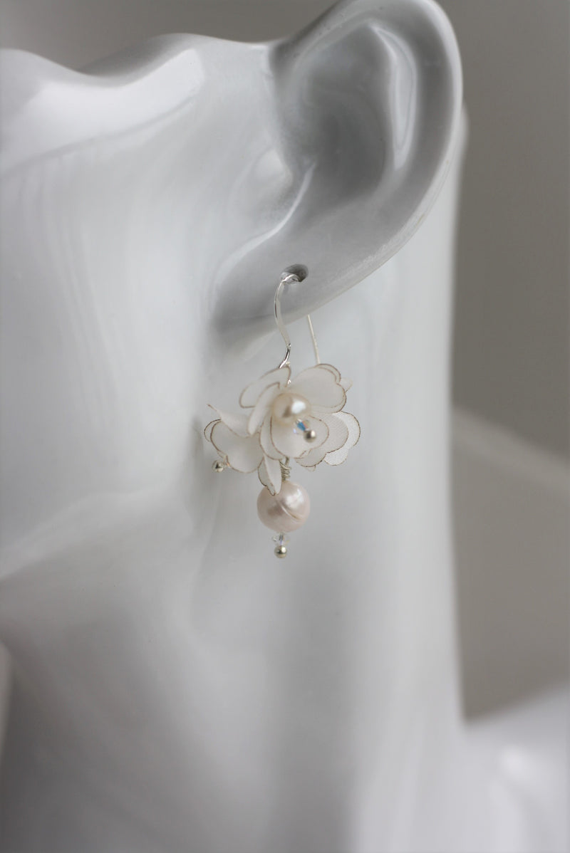 silk pearl earrings