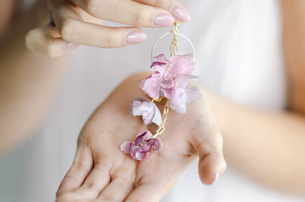 silk floral hoops